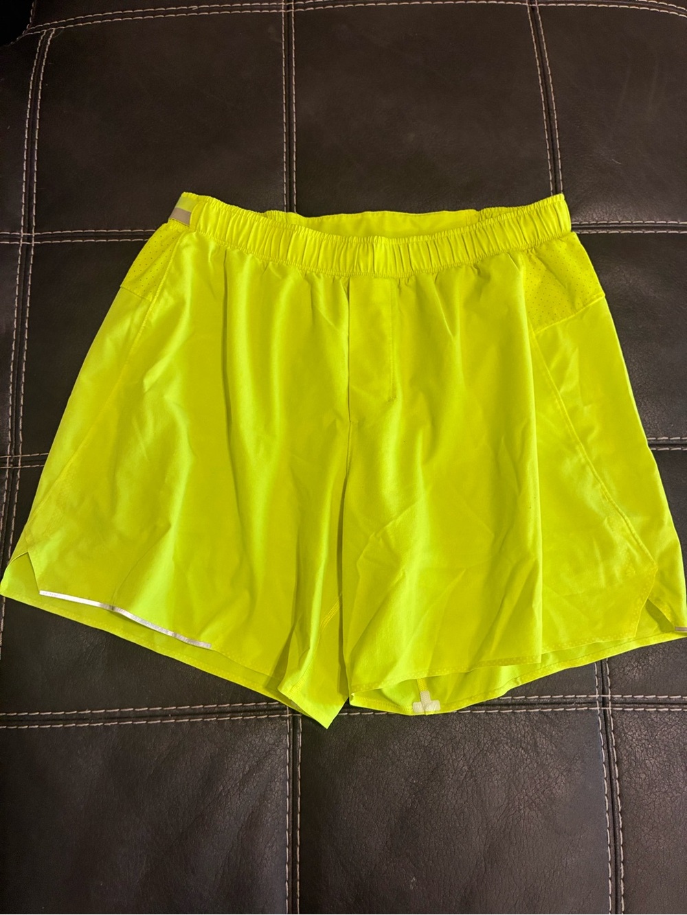 Neon Yellow Lululemon Running Shorts